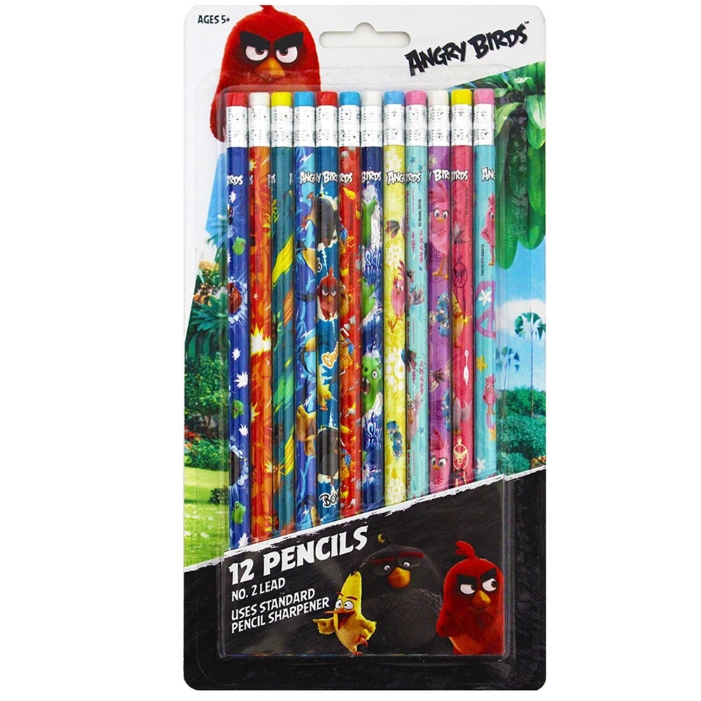 Angry Birds Number 2 Lead Pencils Pack of 12